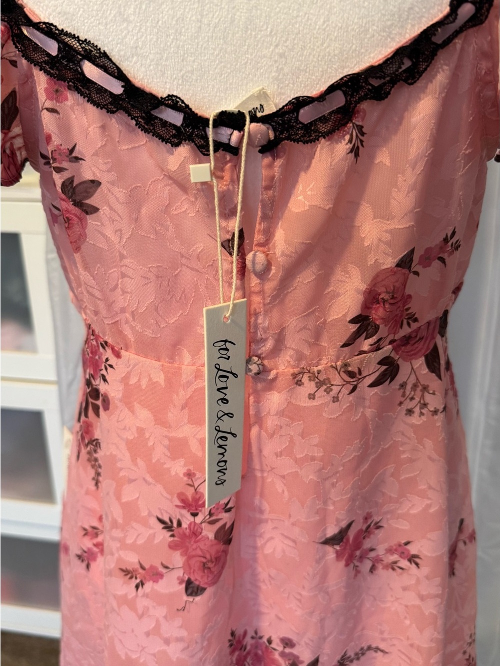 NWT (M) For Love & Lemons Guinevere Summer Slip Dress - Picture 5 of 10